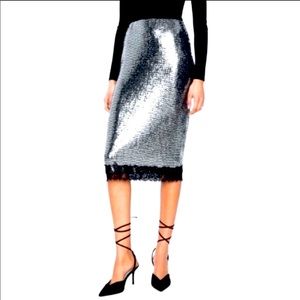 🖤Zara Sequin Stretchy Pencil Skit